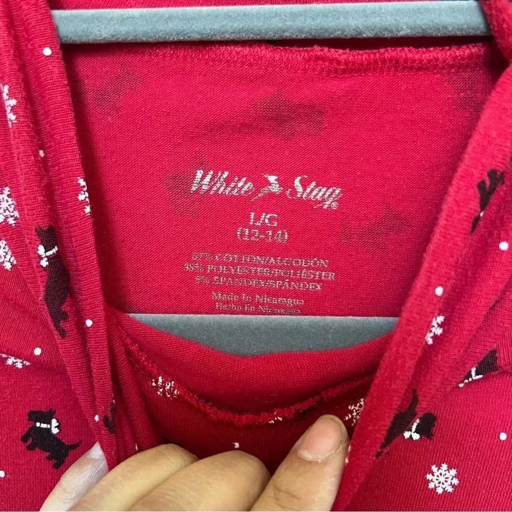 White Stag Vintage Holiday Mockneck Novelty Top Red Size Large - Picture 3 of 3